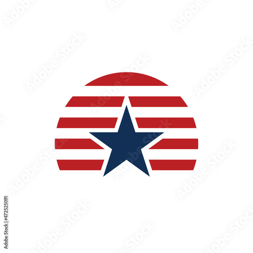 Star in Sunshine stripes Logo