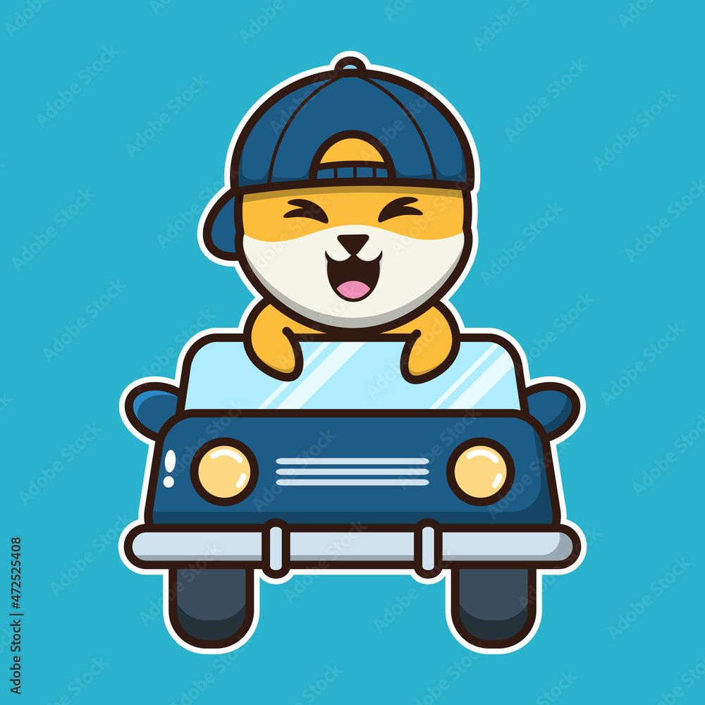 vector illustration of shiba dog
driving a car, suitable for children's books, birthday cards, valentine's day. vector illustration of shiba dog
driving a car, suitable for children's books, birthday cards, valentine's day.