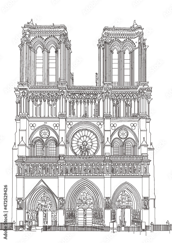 Fototapeta premium ノートルダム大聖堂