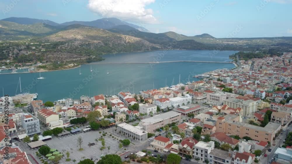 Panoramic aerial view of Argostoli city, Kephaloia, Ionian Islands, Greece Panoramic aerial view of Argostoli city, Kephaloia, Ionian Islands, Greece