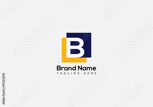 Abstract B letter modern initial lettermarks logo design 