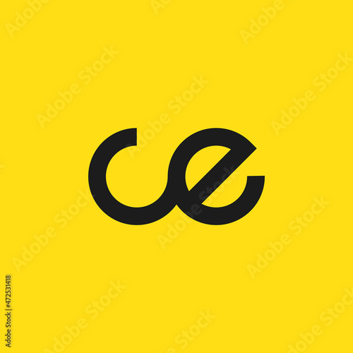 Letter CE and EC logo design vector template