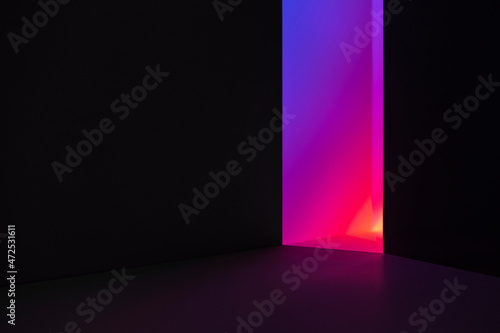 Aesthetic background with abstract neon led light effect
