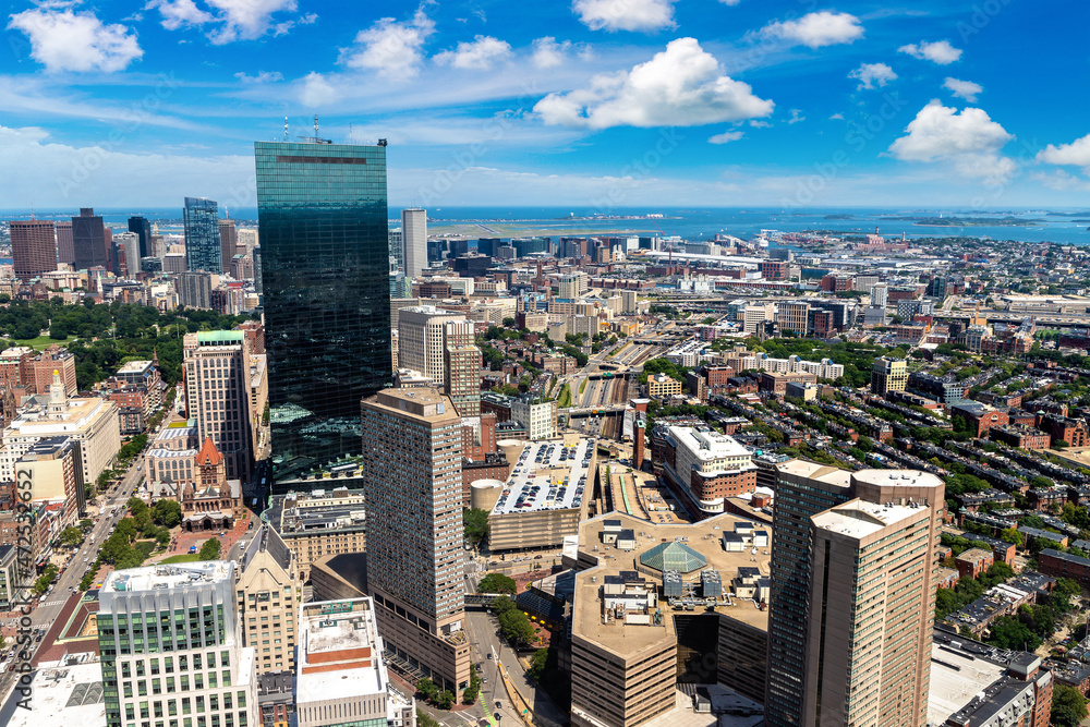 Obraz premium Panoramic aerial view of Boston, USA