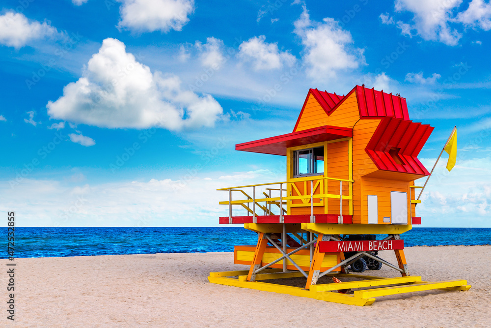 Obraz premium Lifeguard tower in Miami Beach