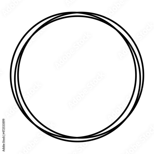 Vector Abstract Round Frame on White Background
