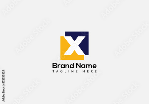 Abstract X letter modern initial lettermarks logo design