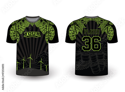 Sports gear template mockup perfect fit for all sports. The designs that go on casual wear, shirts, fashions apparel, and all kinds of team uniform