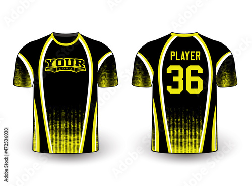 Sports gear template mockup perfect fit for all sports. The designs that go on casual wear, shirts, fashions apparel, and all kinds of team uniform