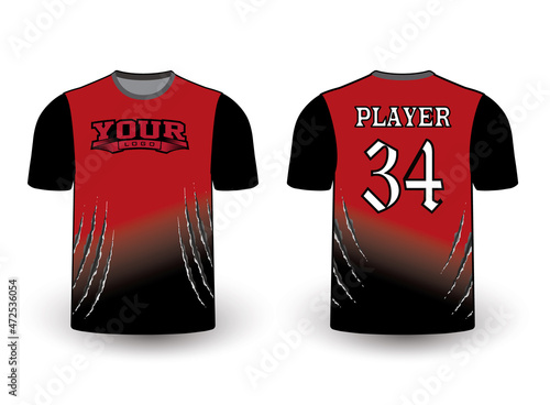 Sports gear template mockup perfect fit for all sports. The designs that go on casual wear, shirts, fashions apparel, and all kinds of team uniform