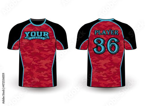 Sports gear template mockup perfect fit for all sports. The designs that go on casual wear, shirts, fashions apparel, and all kinds of team uniform