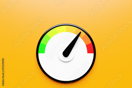 Bild auf Leinwand 3d illustration of speed measuring speed icon