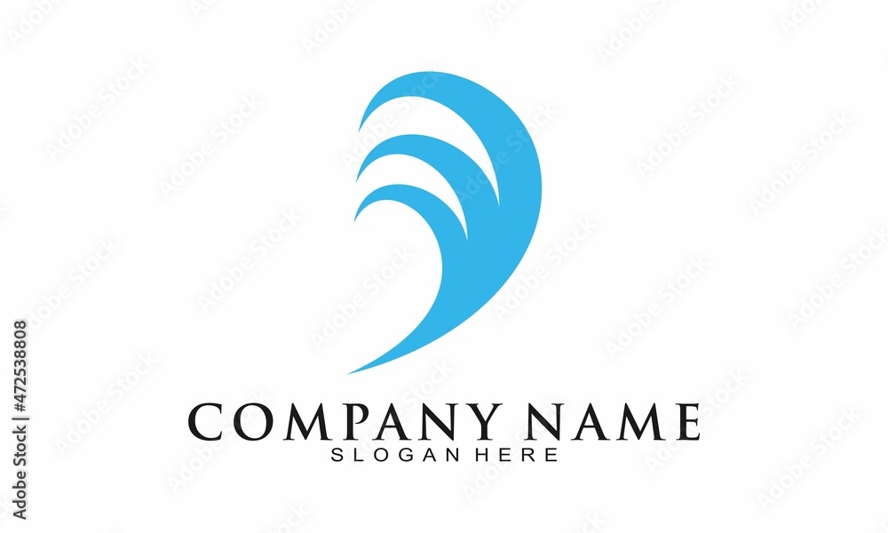 Wave water illustration vector logo Wave water illustration vector logo