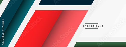 Vector background. Abstract overlapping color lines design with shadow effects. Illustration for wallpaper banner background or landing page