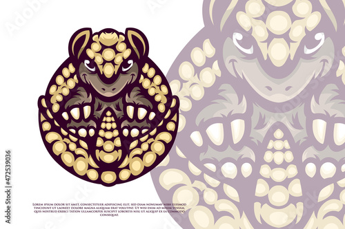 Cute armadilo logo or drawing