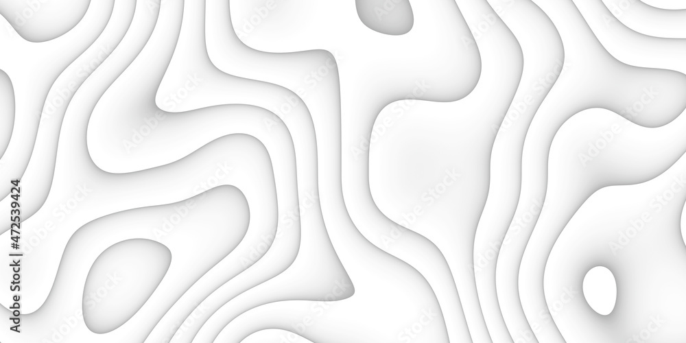 Monochrome abstract contour line  geometric pattern background graphic modern texture  3d illustration