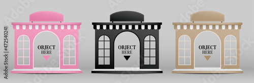 classic style backdrop display 3d illustration vector collection for putting your object