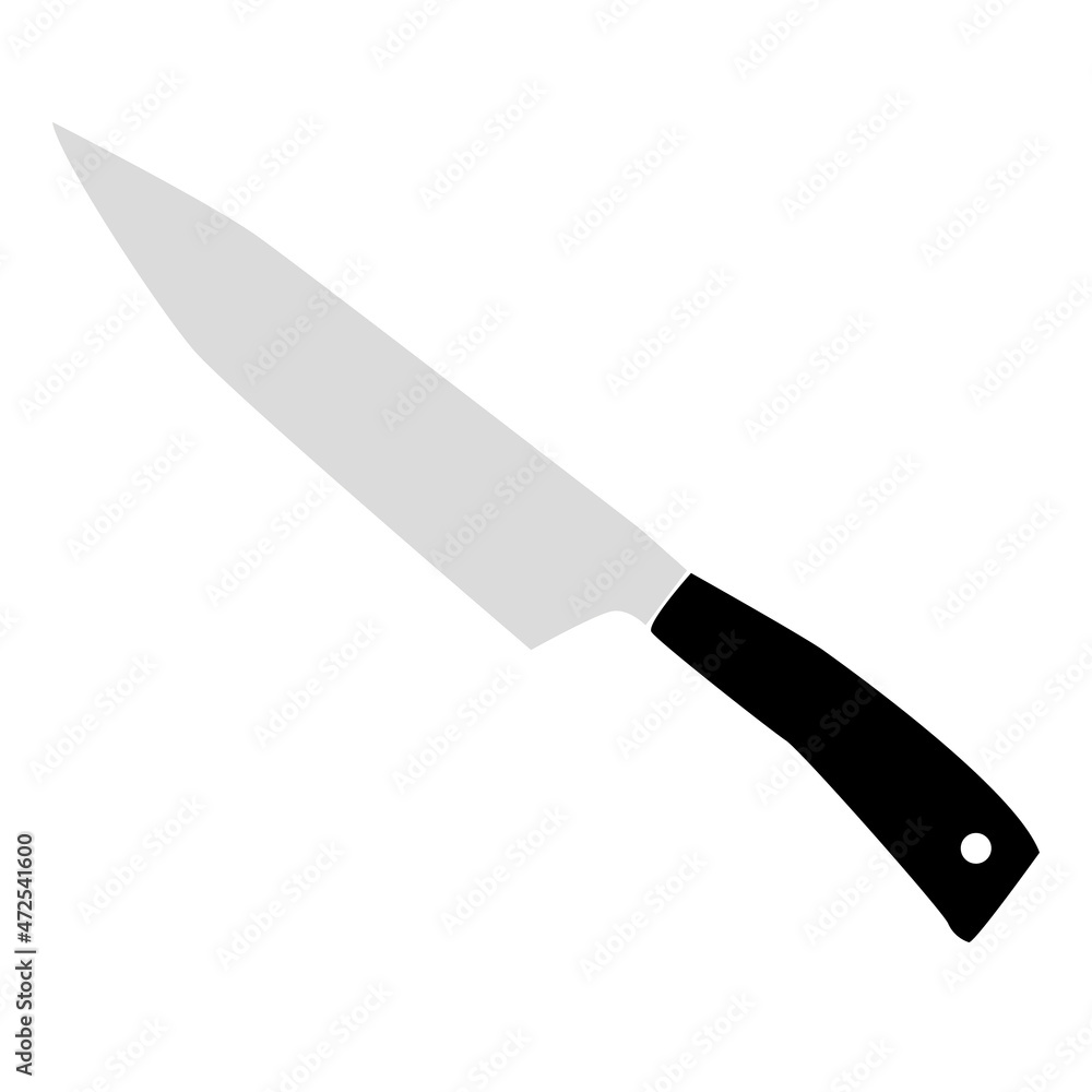 Kitchen knife icon on white background. knife sign. chef's kitchen knife symbol. flat style. Kitchen knife icon on white background. knife sign. chef's kitchen knife symbol. flat style.