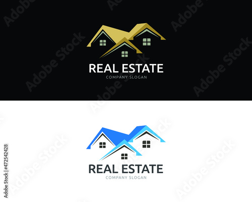 Real estate logo Free Vector