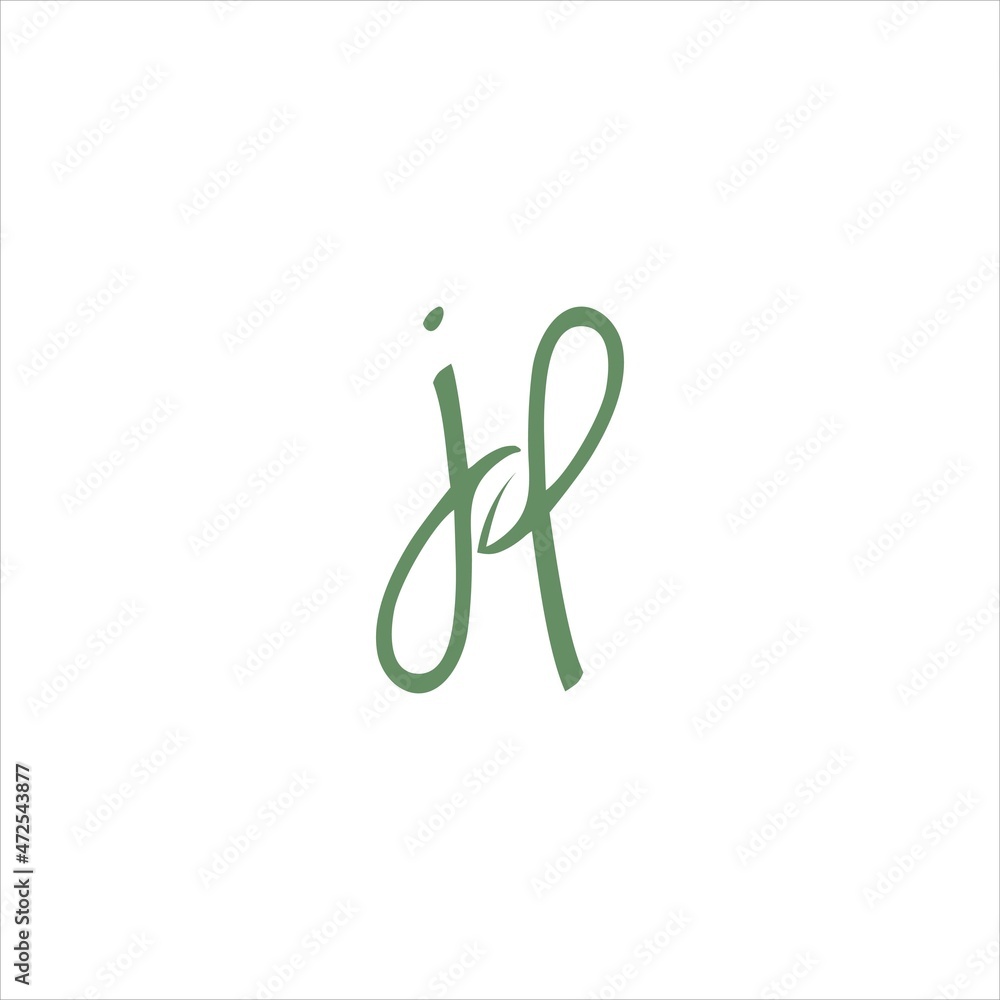 initials j l logo vector template leaf