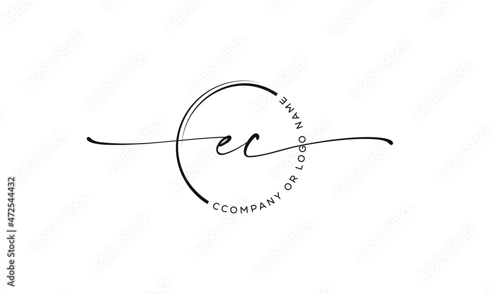 E c Initial handwriting signature logo, initial signature, elegant logo design
vector template.
E c Initial handwriting signature logo, initial signature, elegant logo design
vector template.