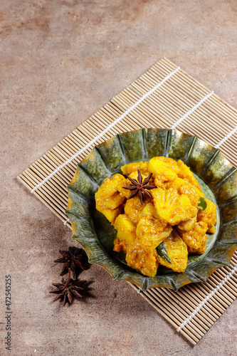 Pacri Nanas or pajri nanas is pineapple pickle. 