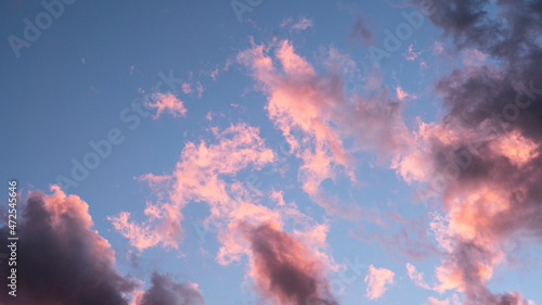 cloud on sunset  pink cloud  magic hour  BlueSky
