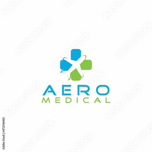 Aero Medical Logo Design Vector