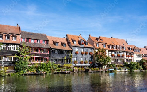The old Fishermen houses at the river Regnitz in Bamberg, Germany