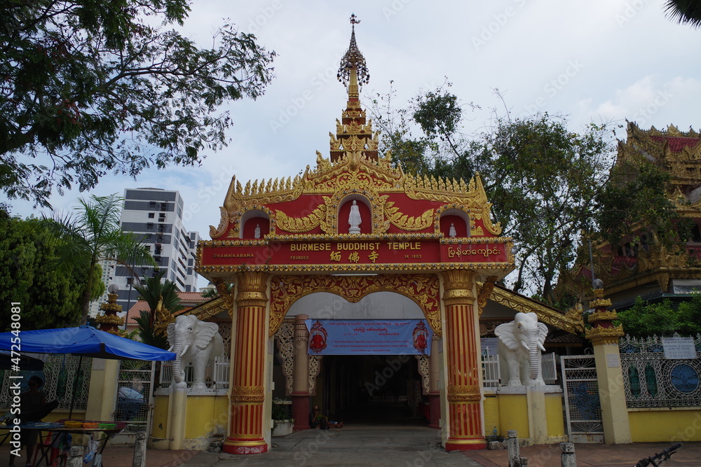 マレーシア　ペナン島のダーミカラマビルマ寺院