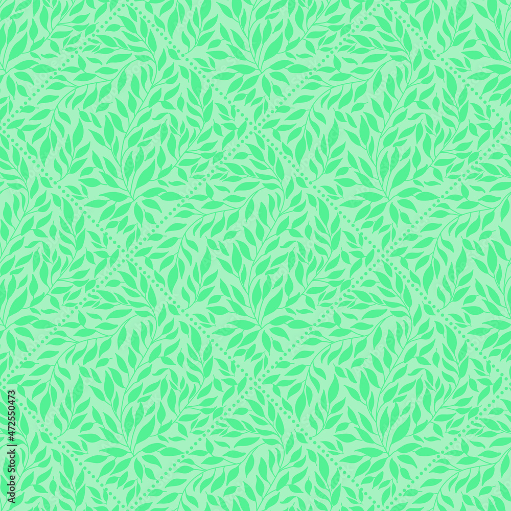 Seamless green pattern with orange tropical plants and orchid flowers. damask pattern Seamless green pattern with orange tropical plants and orchid flowers. damask pattern