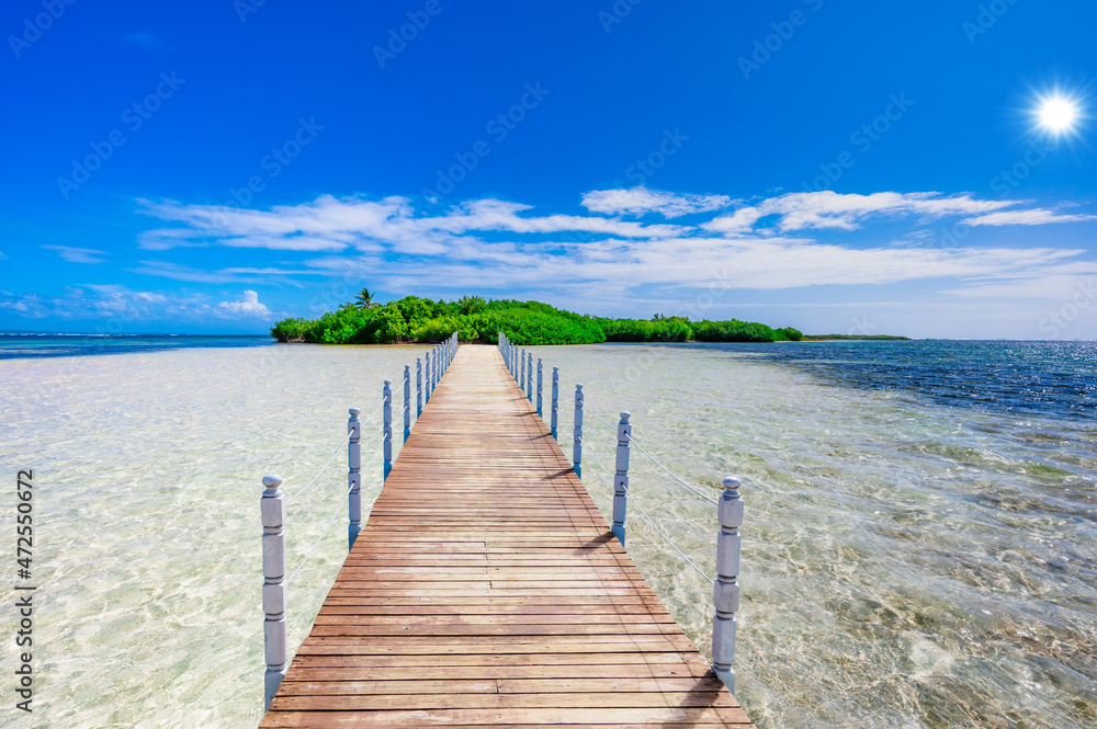 wooden pier extending into the sea