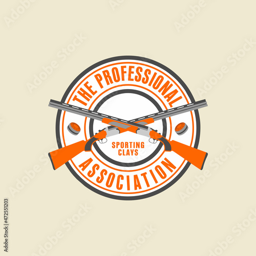shooting club illustration logo design