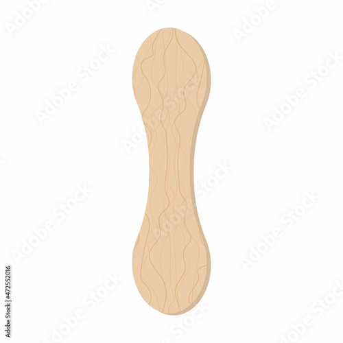 Ice cream wooden sticks flat vector illustrations set. Ecological material. Eco friendly food accesories isolated cliparts on white background. Medical wood tongue depressors collection