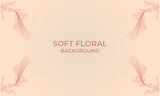 soft color line floral ornament shape background
