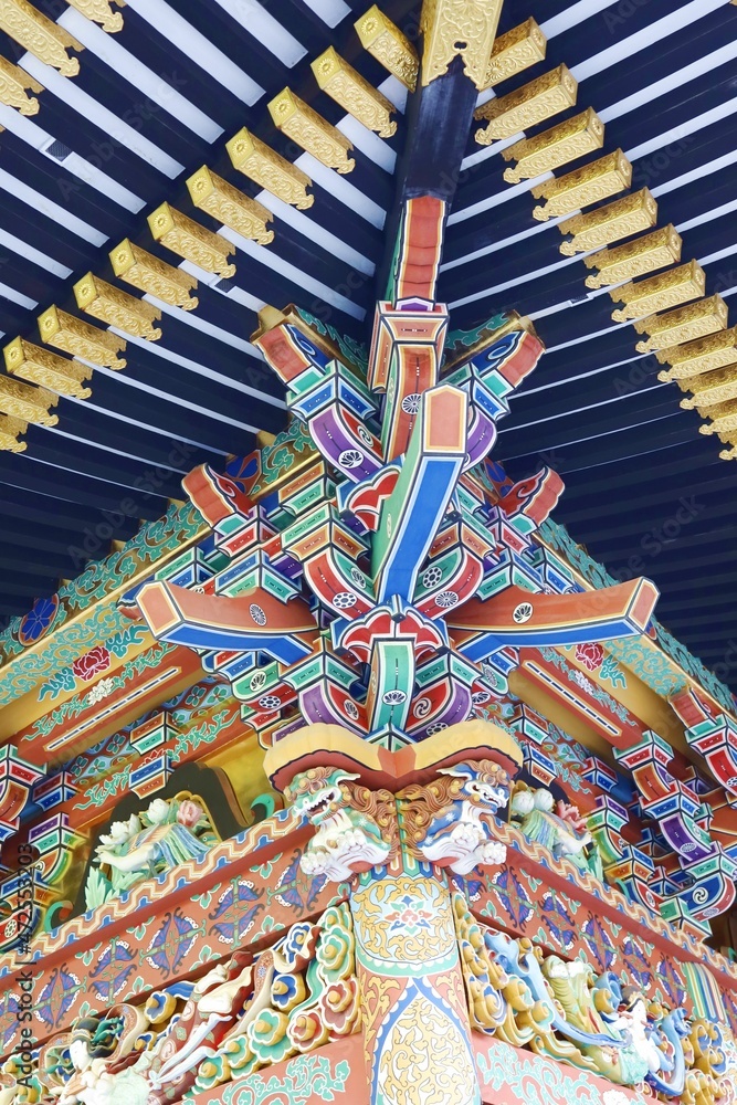 Obraz premium Warring States period, Date Masamune, Japanese Sendai City, Miyagi Prefecture Japan, December 2, 2021. Zuihoden temple(Mausoleum of Date Masamune)