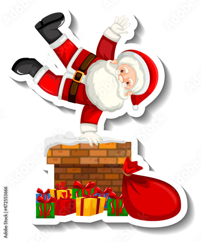 Santa Claus dancing cartoon character