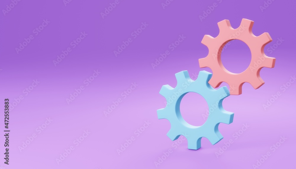 Settings 3d icon illustration