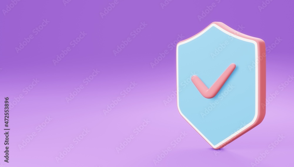 Secure Shield 3d icon illustration Secure Shield 3d icon illustration