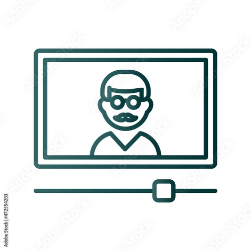 Tutorials Line Gradient Vector Icon Design