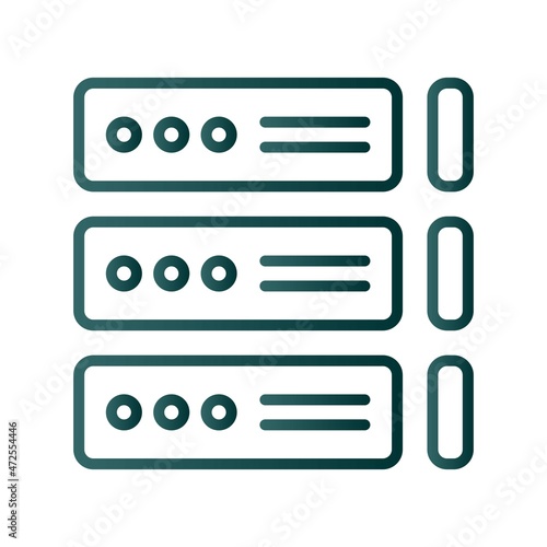 storage Line Gradient Vector Icon Design