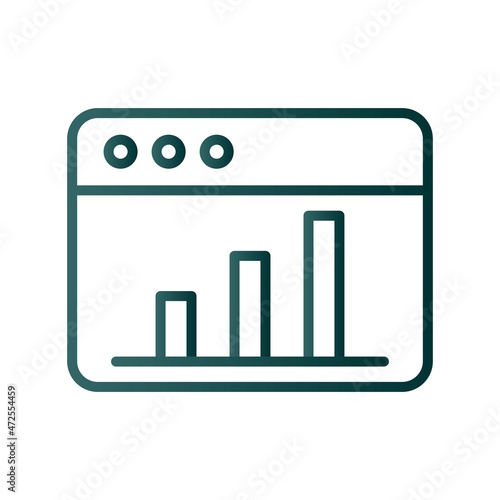 profits Line Gradient Vector Icon Design