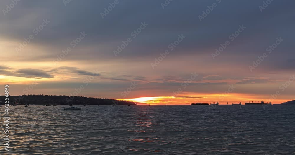 Timelapse video of landscape during sunset over the horizon Timelapse video of landscape during sunset over the horizon