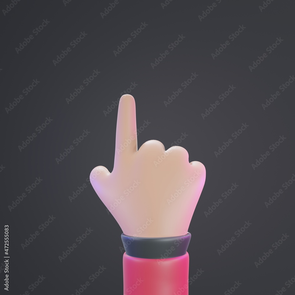Fototapeta premium Index finger hand gesture