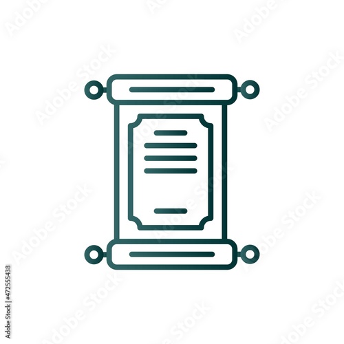 Manuscript Line Gradient Vector Icon Design