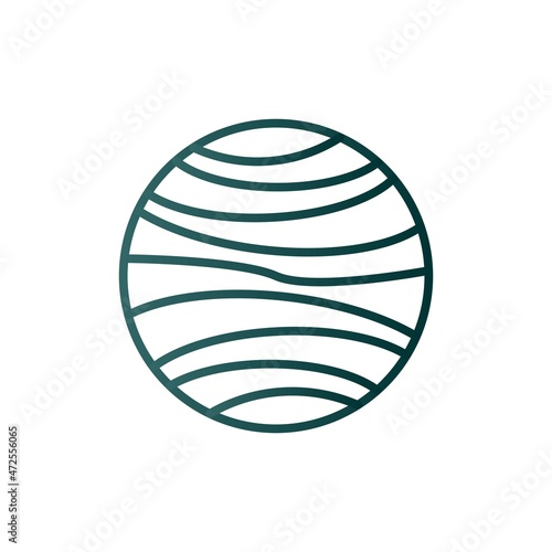 Uranus Line Gradient Vector Icon Design