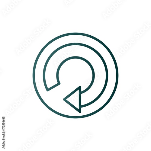 Arrow Line Gradient Vector Icon Design