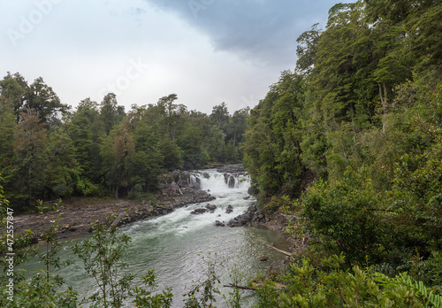 The Salto los Novios waterfall in Puyehue National Park, Chile