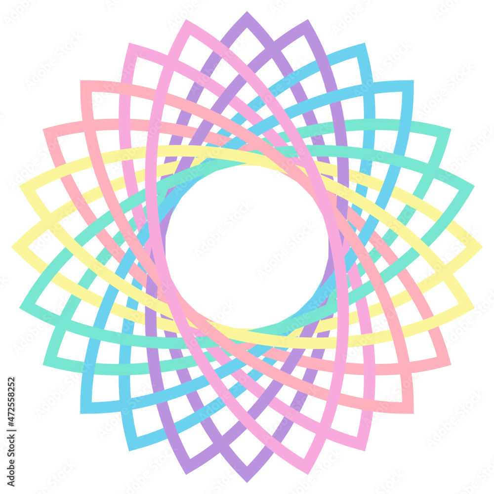 Abstract rainbow spiral design isolated on white background. Abstract rainbow spiral design isolated on white background.