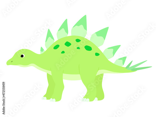 シンプルなステゴサウルスのイラスト